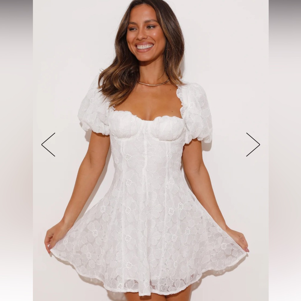 Hello Molly white mini bridal dress
